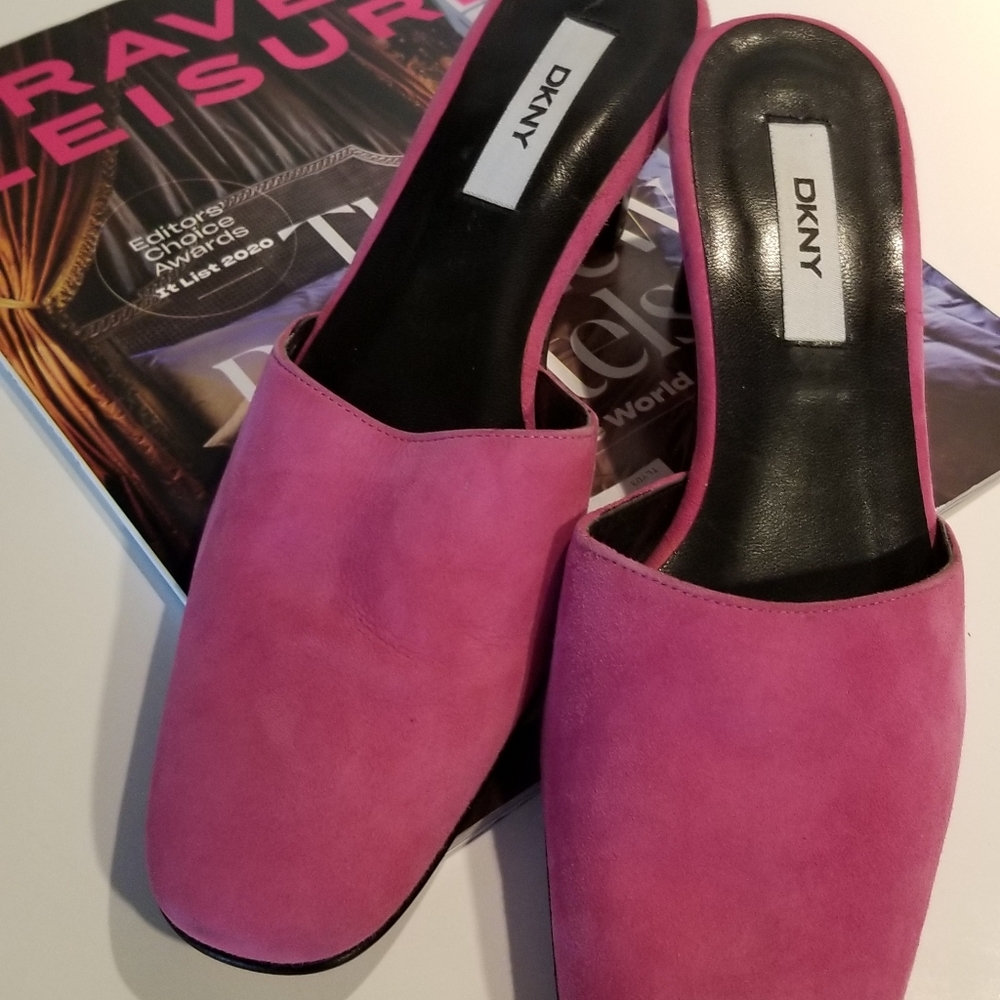 Donna Karen Suede Mules